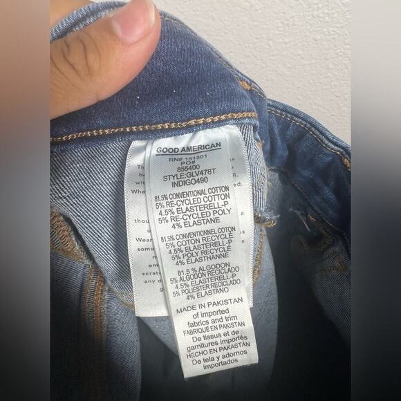 GOOD AMERICAN Power Stretch Pull On Skinny Jeans Size 2 - Picture 7 of 7